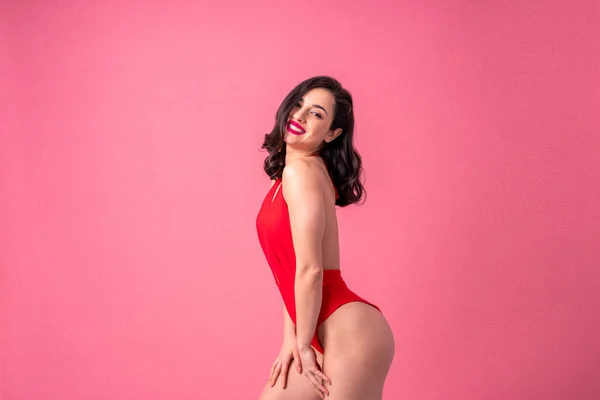 Sexy Frau Mit Sinnlichem Körper Erotischen Posen Hübsches Mädchen Unterwäsche — Stockfoto