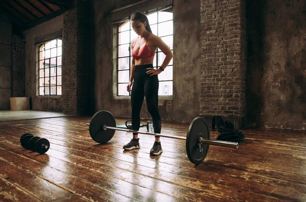 Schönes Frauentraining Und Funktionales Workout Fitnessstudio — Stockfoto