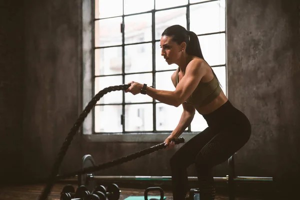 Schönes Frauentraining Und Funktionales Workout Fitnessstudio — Stockfoto