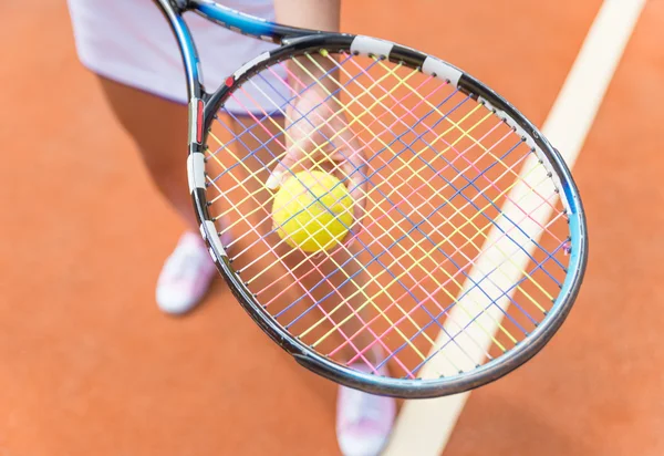 Raquete e bola — Fotografia de Stock