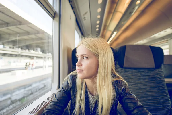 Train passenger — Stock Photo, Image