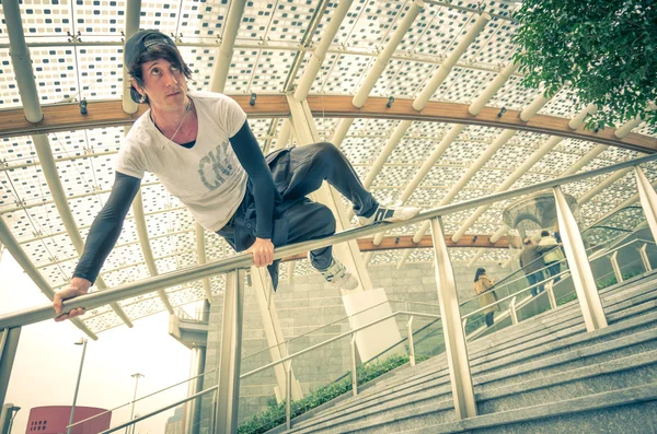 Parkour idrottsman nen — Stockfoto