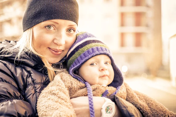 Mamma och son — Stockfoto