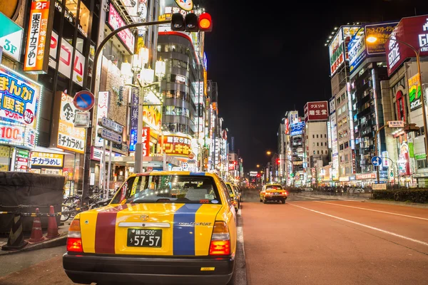 Такси в Синдзюку — стоковое фото