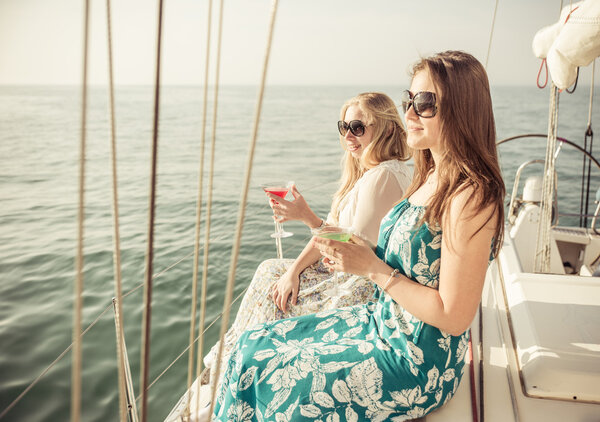 two friends on a cruise