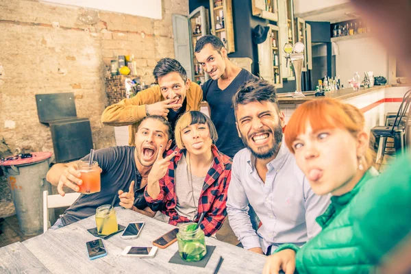 Selfie in a bar Stock Image