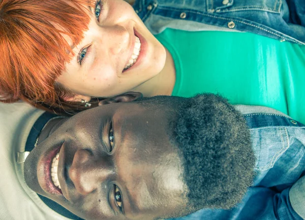Mixed race couple. — Stock Photo, Image