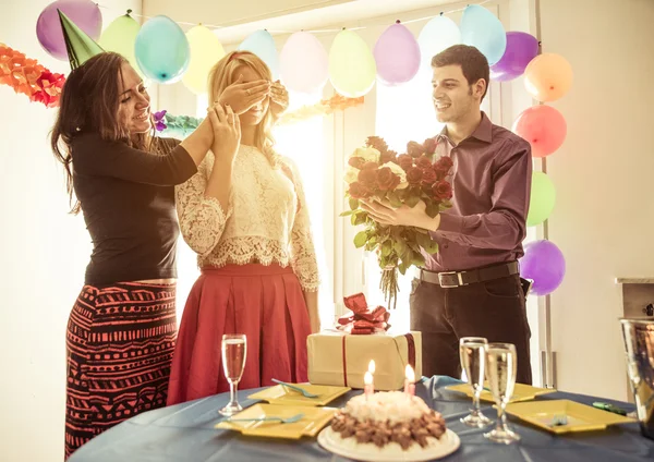 Birthday party at home — Stock Photo, Image