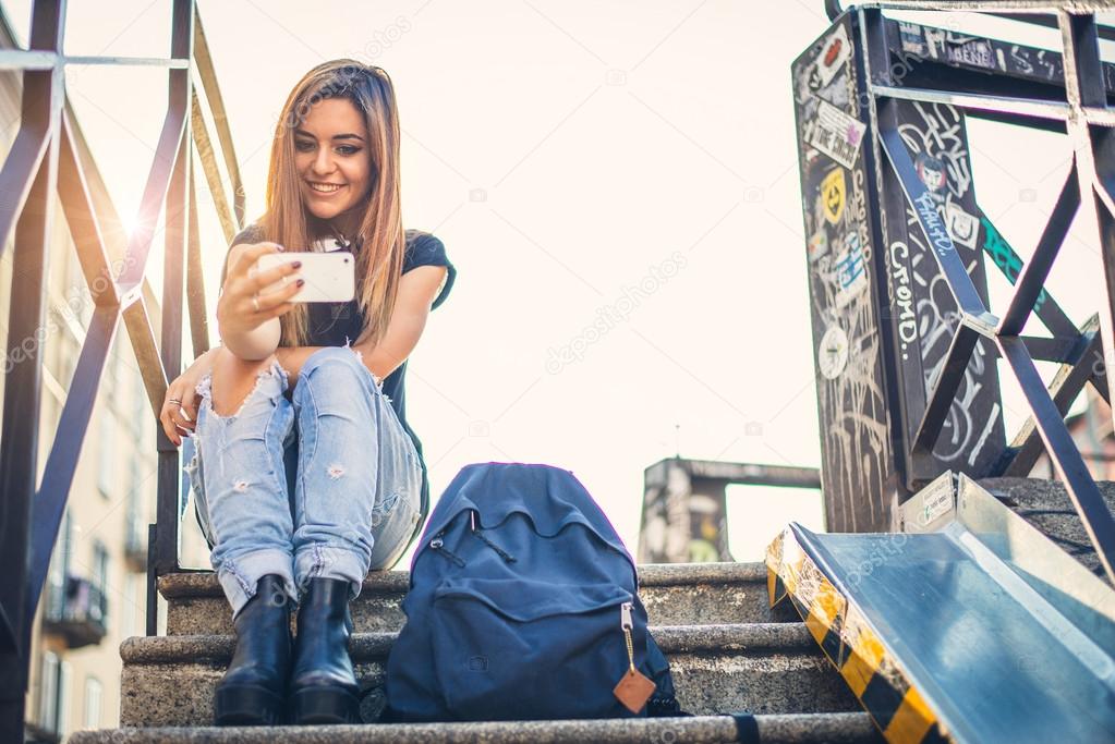 Woman portrait outdoors