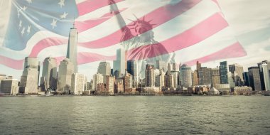 New york şehir manzarası pozlama üçlü
