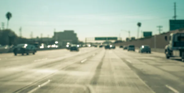 Blurred image on the freeway — Stock Photo, Image