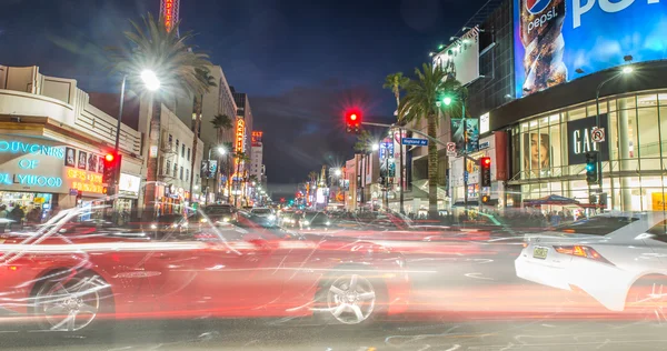 在黄昏时分的好莱坞大道 — 图库照片
