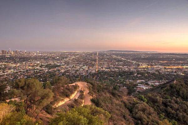 Nádherný letecký pohled v Los angeles — Stock fotografie