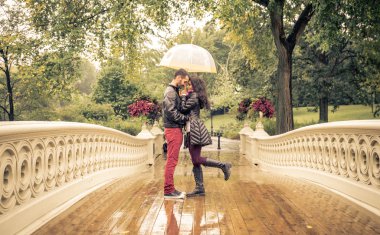 Central Park, New york güzel Çift