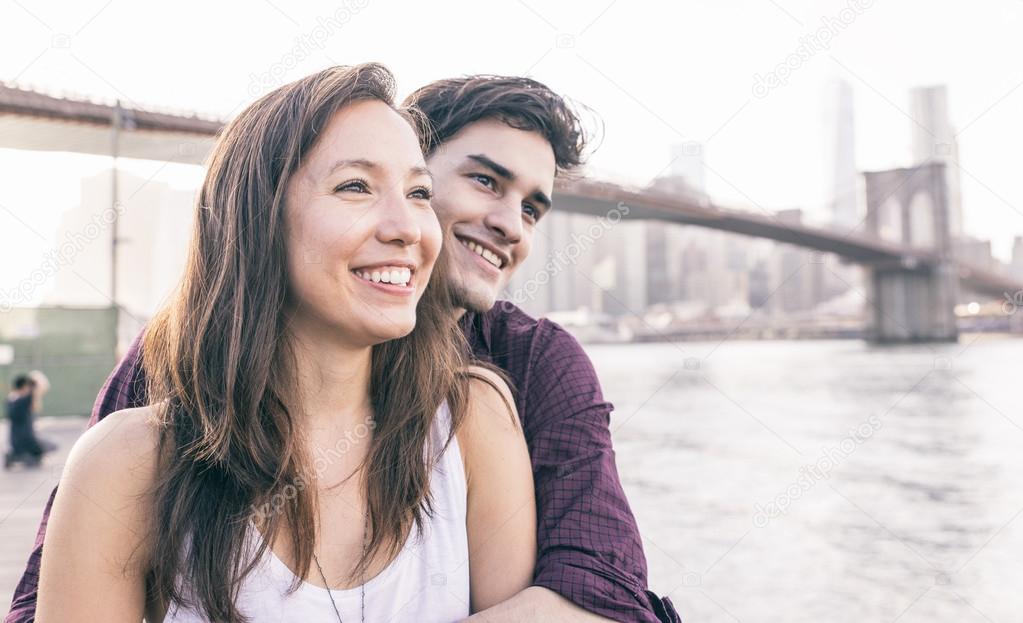 Young couple spending time together in New york