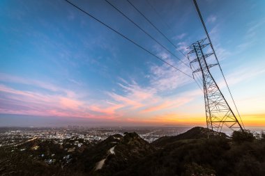 Los Angeles cityscape gün batımında