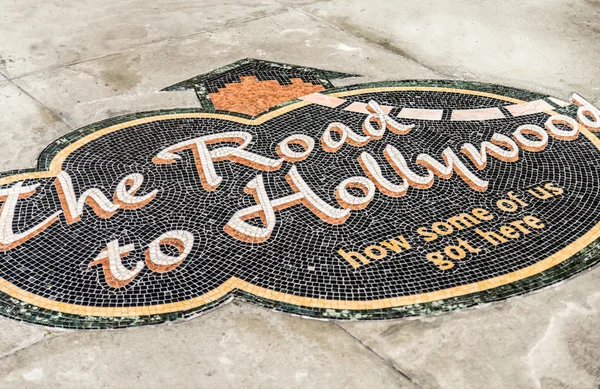 Hollywood mosaic on the Walk of Fame — Stock Photo, Image