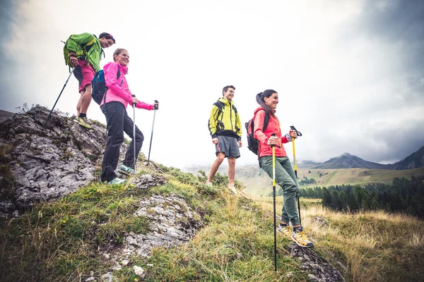 Wanderer auf Exkursion — Stockfoto