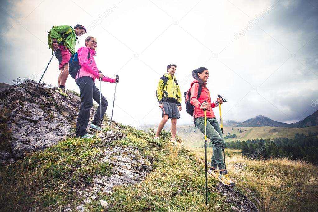 Hikers on excursion