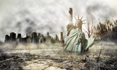Apocalypse in New york clipart
