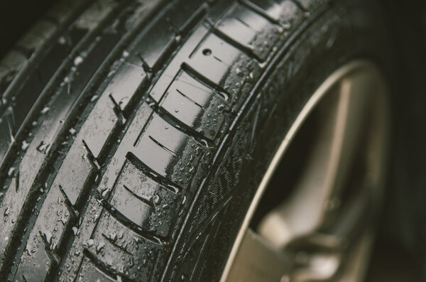 Sport tyre close up