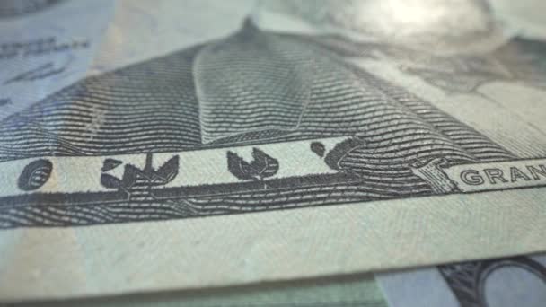 Mocná bankovka 50 dolarů USA s nápisem prezident Ameriky Ulysses Grant. Makro. Nízký. Hotovost. Firemní videa, reklamy, finanční kriminalita — Stock video