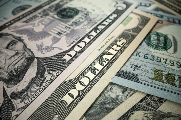 Dollar banknote. American money. Macro shot. World wide money — Stock Photo, Image