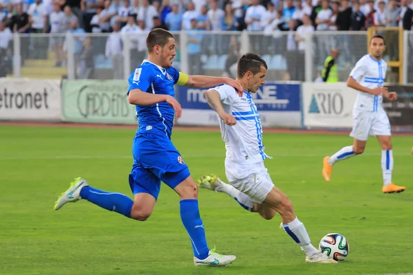 Voetbal of de voetbal — Stockfoto