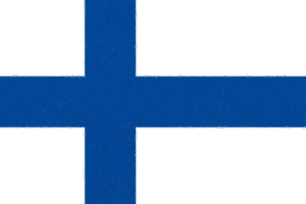 Finland Vlag Geschilderd Met Verf Een Betonnen Muur Begrip Wereldvlag — Stockfoto