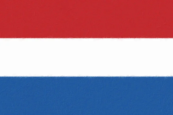 Nederlandse Vlag Geschilderd Met Verf Een Betonnen Muur Begrip Wereldvlag — Stockfoto