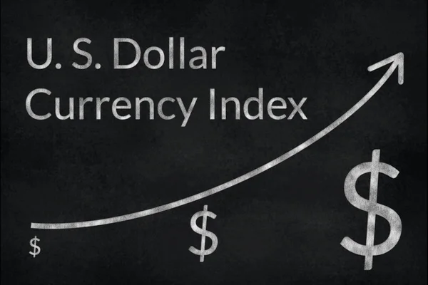 Wachstum Des Dollar Währungsindex Dxy Der Gegenüber Den Wichtigsten Weltwährungen — Stockfoto