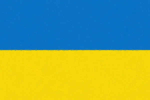 Ukraine Flag Painted Paint Concrete Wall World Flags Concept — Stock Photo, Image