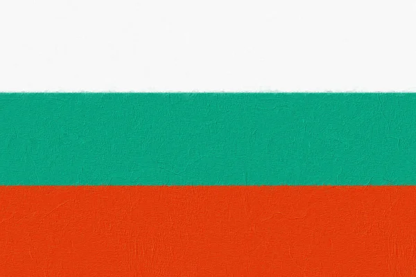 Bulgaria Flag Painted Paint Concrete Wall World Flags Concept — Stock Photo, Image