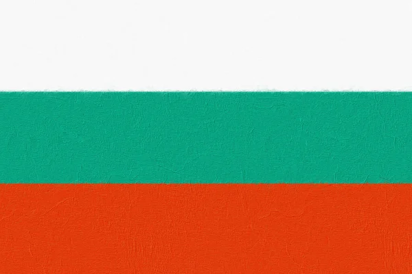 Bulgaria Flag Painted Paint Concrete Wall World Flags Concept — Stockfoto