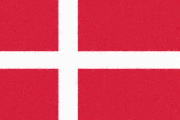 Denmark Flag Painted Paint Concrete Wall World Flags Concept — Stock Photo, Image