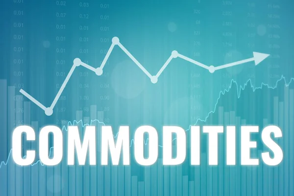 Sector Los Mercados Financieros Commodities Blue Finance Background Graphics Charts —  Fotos de Stock