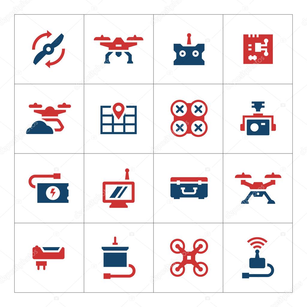 Set color icons of quadrocopter and drone