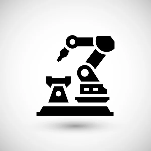 Icône de machine à bras robotique — Image vectorielle