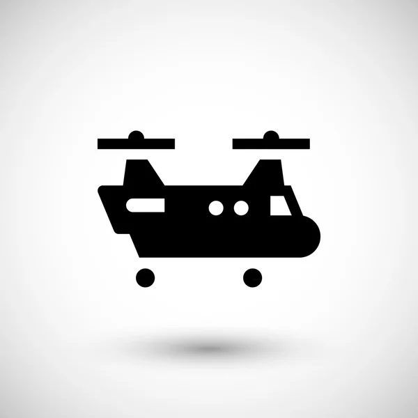 Icono de helicóptero de doble rotor — Archivo Imágenes Vectoriales