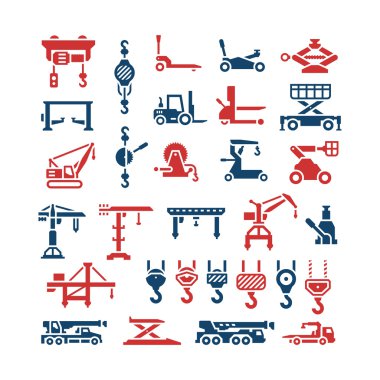 Kaldırma aletleri, Vinç, Vinç Icons set