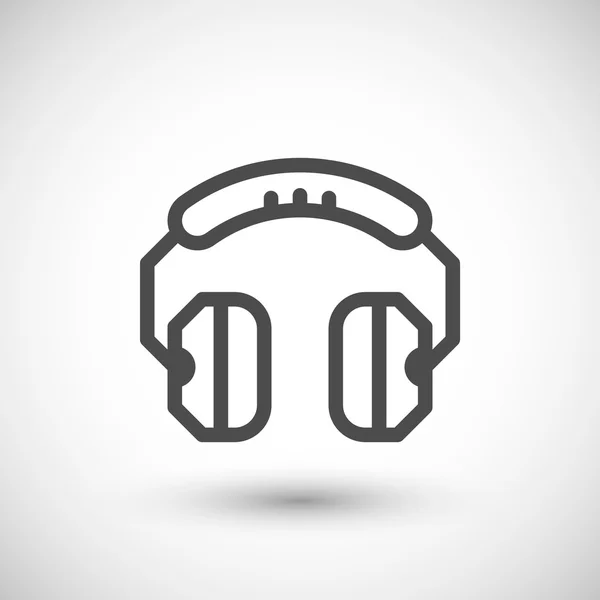 Headphones line icon — Stock Vector