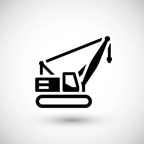Crawler crane ikonen — Stock vektor