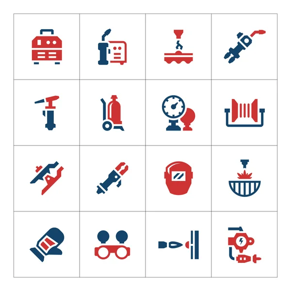 Set color icons of welding — Stock Vector