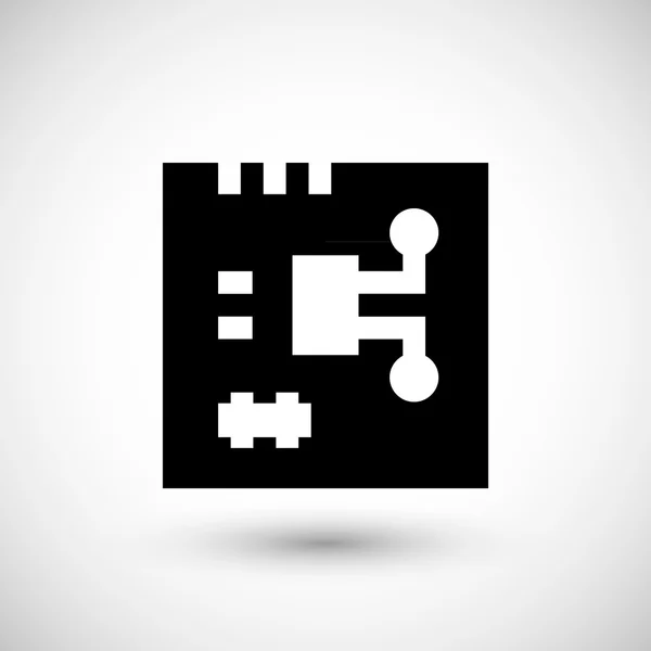 Elektronische chip pictogram — Stockvector