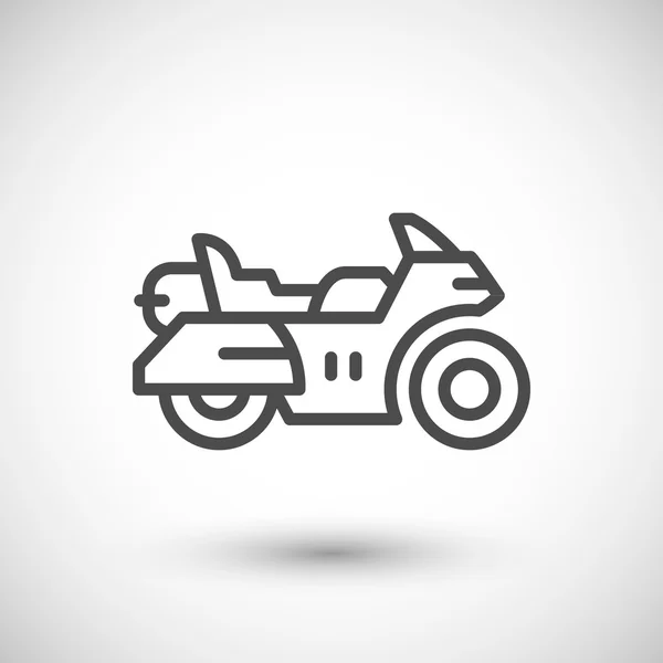 Touring ícone de linha de motocicleta — Vetor de Stock