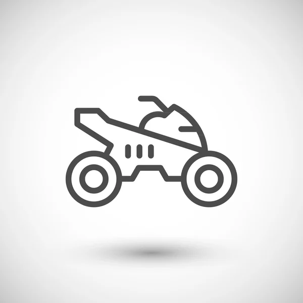 Icône de ligne de vélo Quad — Image vectorielle