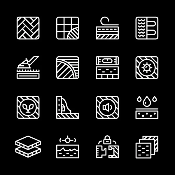 Set line icons of floor — Stock Illustration Set line icons of floor Royalty Free Stock Vectors