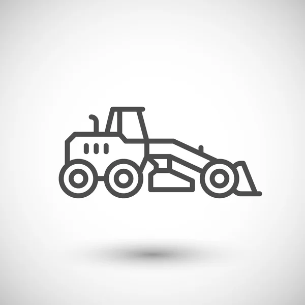 Road grader lijn pictogram — Stockvector