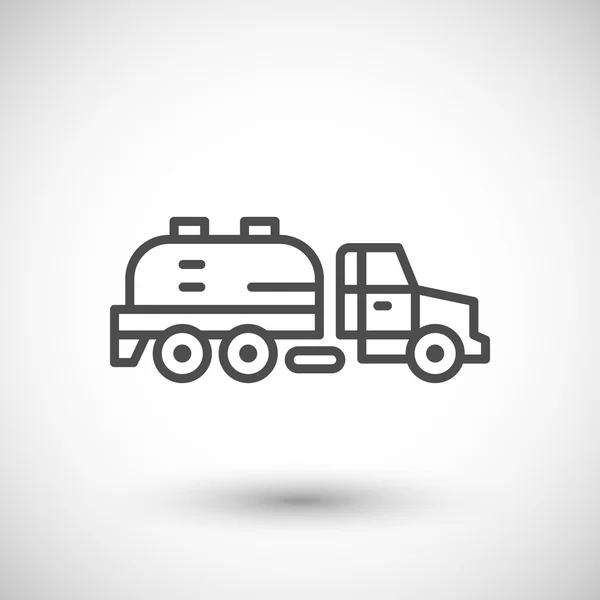 Icono de línea de camión de aguas residuales — Vector de stock