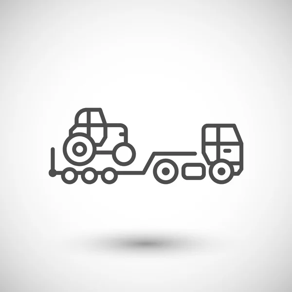 Truck trailer line icon — Stock Vector